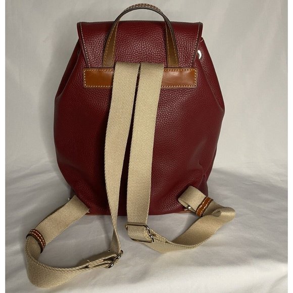 Dooney & Bourke Wine Red Color Pebble Grain Leather Large Murphy Backpack NWOT - Picture 6 of 15